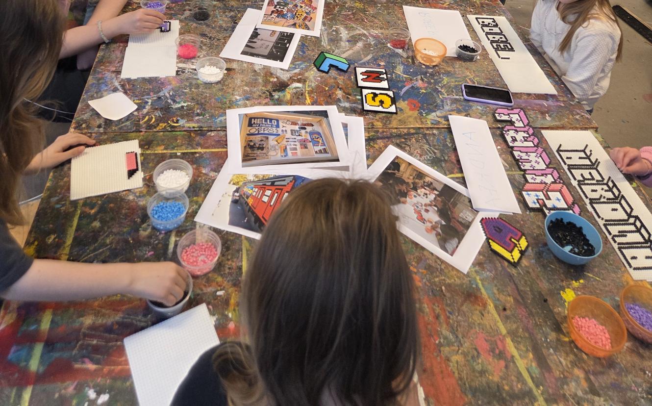 Billede af perlegraffitiworkshop