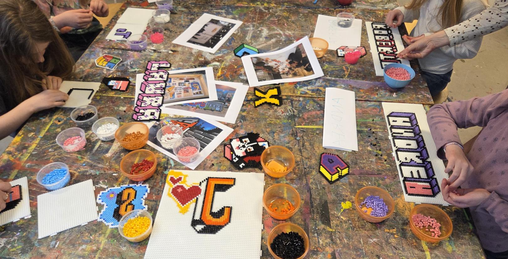 Billede af perlegraffitiworkshop