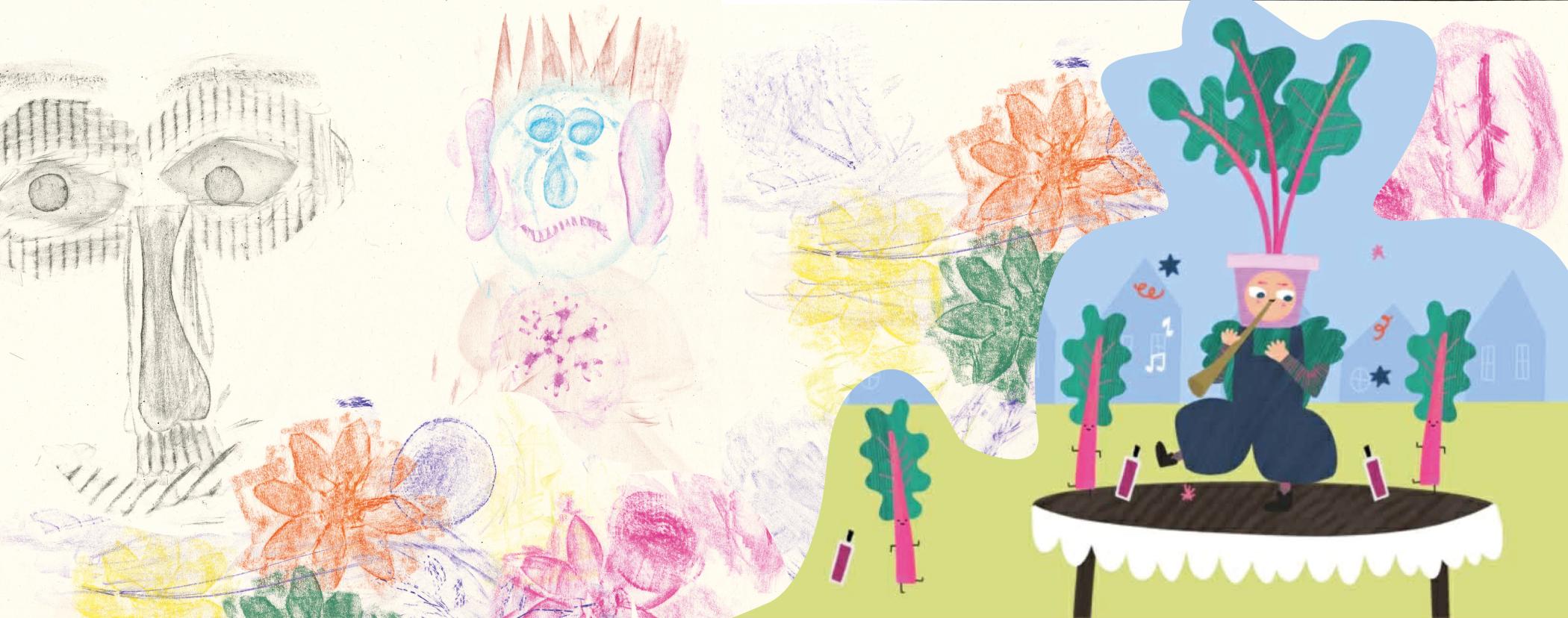 Billede fra frottage værksted